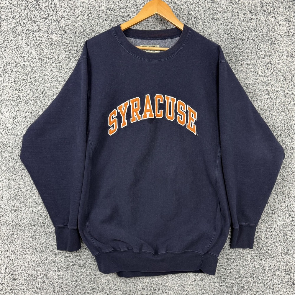 Vintage Syracuse Orange Sweatshirt Adult XL Blue Heavy Sweater Steve & Barrys